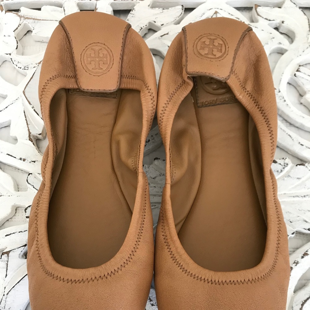 Tory Burch Plain ballet flat nude soft leather